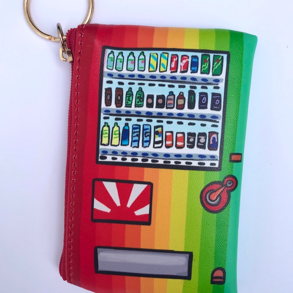 Rainbow vending machine coin purse