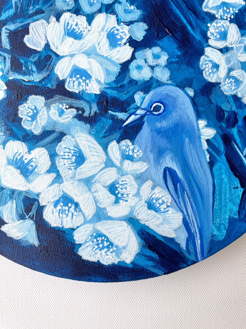 10 inch diameter blossom blues dark blue