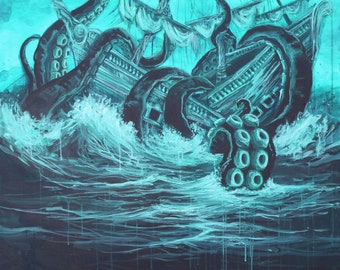 Release the Kraken art print