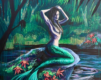Lagoon Mermaid 1 Fine art print