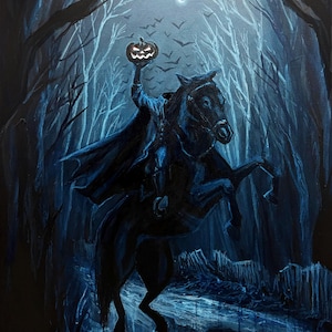 Headless Horseman Sleepy Hollow halloween Fine art print