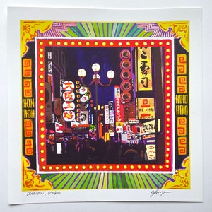 Dotonbori Street, Osaka nightlife view Japan inkjet print