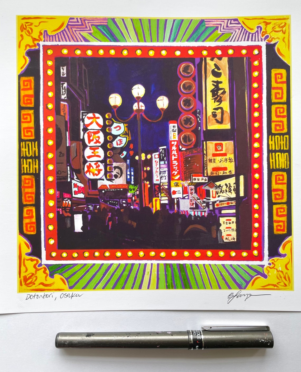 Dotonbori Street Osaka Nightlife View Japan Inkjet Print Etsy