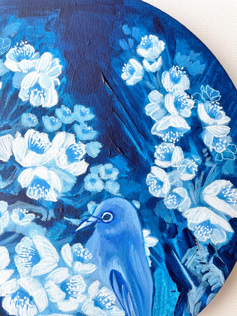 10 inch diameter blossom blues dark blue