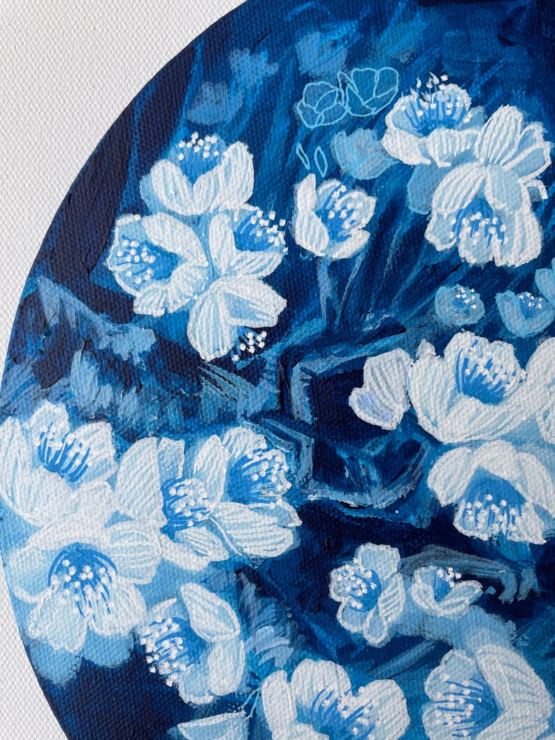 10 inch diameter blossom blues dark blue