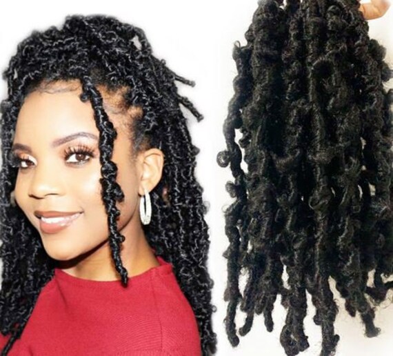 Download 6 Packs Butterfly Distressed Faux Locs Crochet Hair 12 Inch Etsy