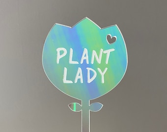 Plant Lady Gift // Personalized Planter Stake, Custom Plant Tag, Plant Stake, Floral Stake, Plant Lady Gift Ideas, Plant Sign, Tulip
