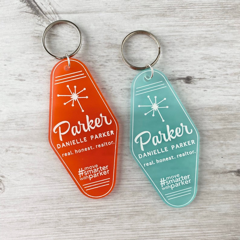 Personalized Motel Keychain // Custom Vintage Hotel Style Etsy
