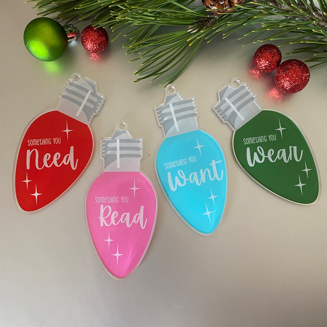 Vintage Christmas Lights Gift Tags // Holiday Gift Tags Etsy