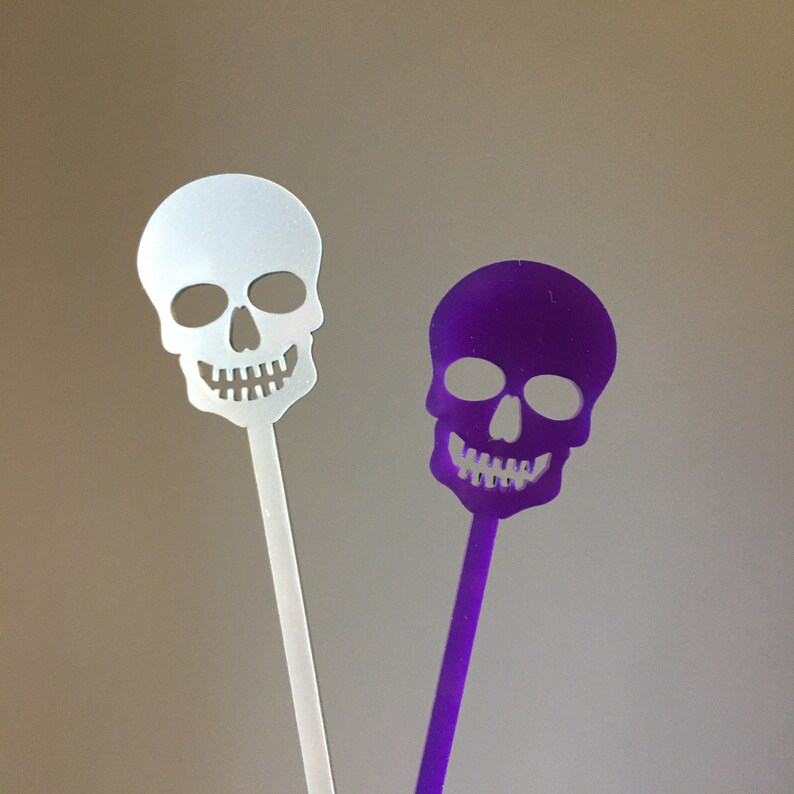 Skull Stir Sticks // Halloween sugar Skulls Day of the Etsy