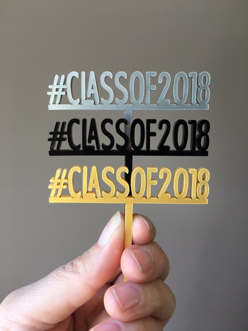 Graduation Hashtag Cupcake Toppers // Class of 2020 Cupcake Etsy