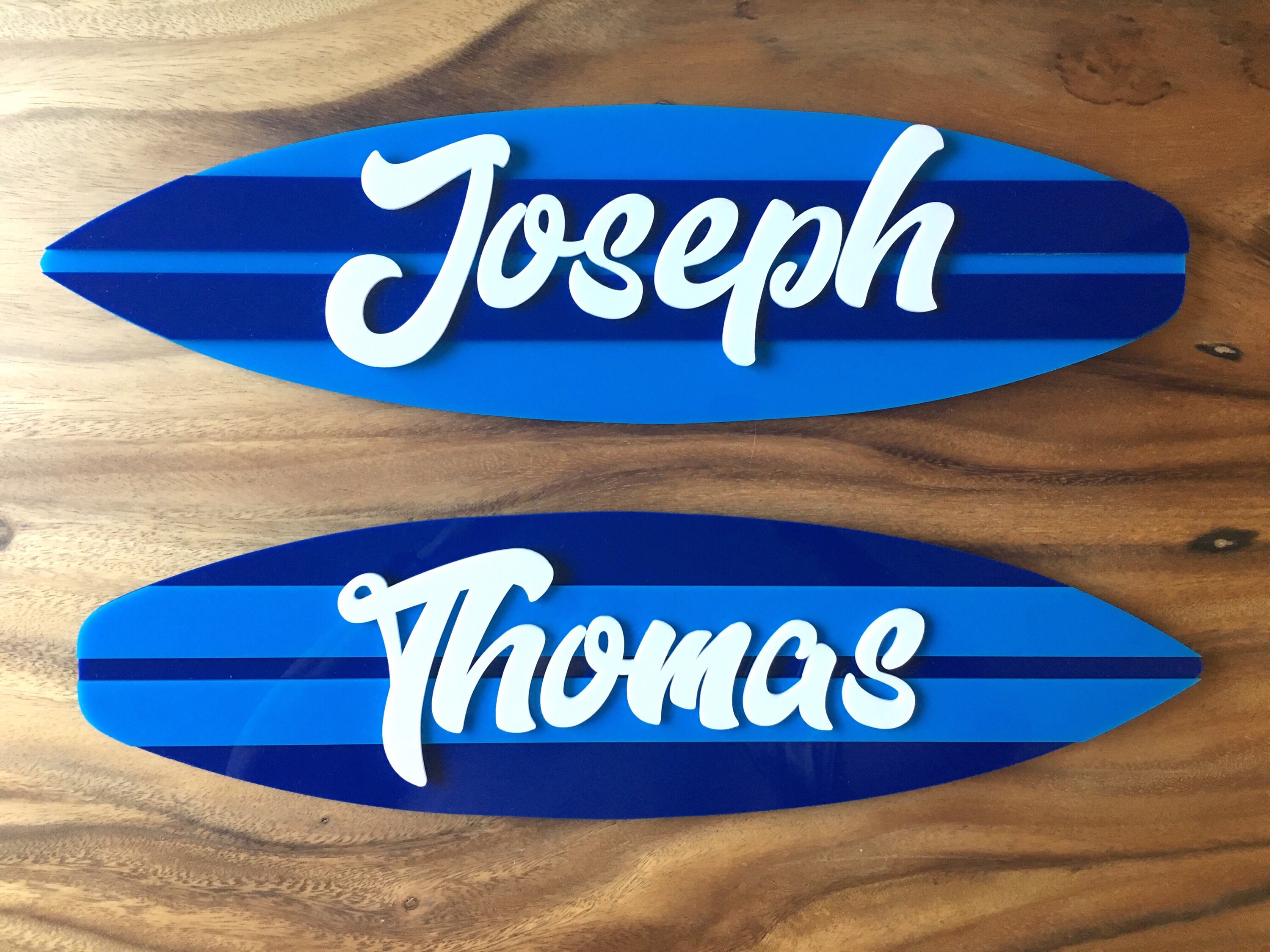 Custom Surfboard Color Acrylic Baby Name Sign / Family Name Etsy