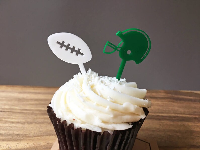 Football Cupcake Toppers // NFL Cupcake Toppers Football Etsy