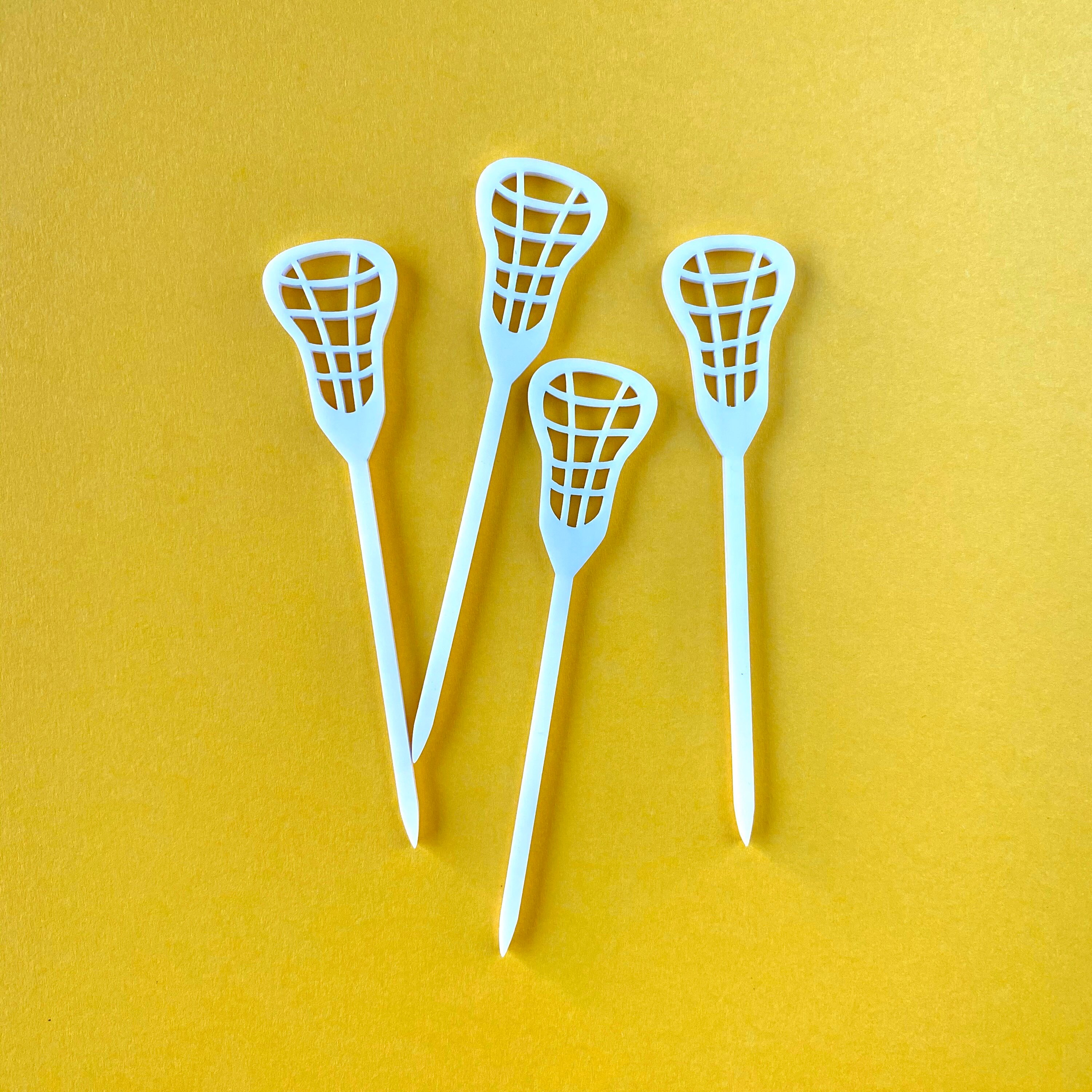 Lacrosse Cupcake Toppers // Lacrosse Stick Martini Sticks Etsy