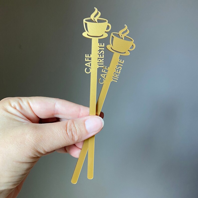 Coffee Stir Stick // Custom Drink Stir Swizzle Sticks Etsy