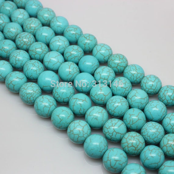 Wholesale White Turquoise Gemstone Round Loose Beads Charm Findings 8//10//12//14mm