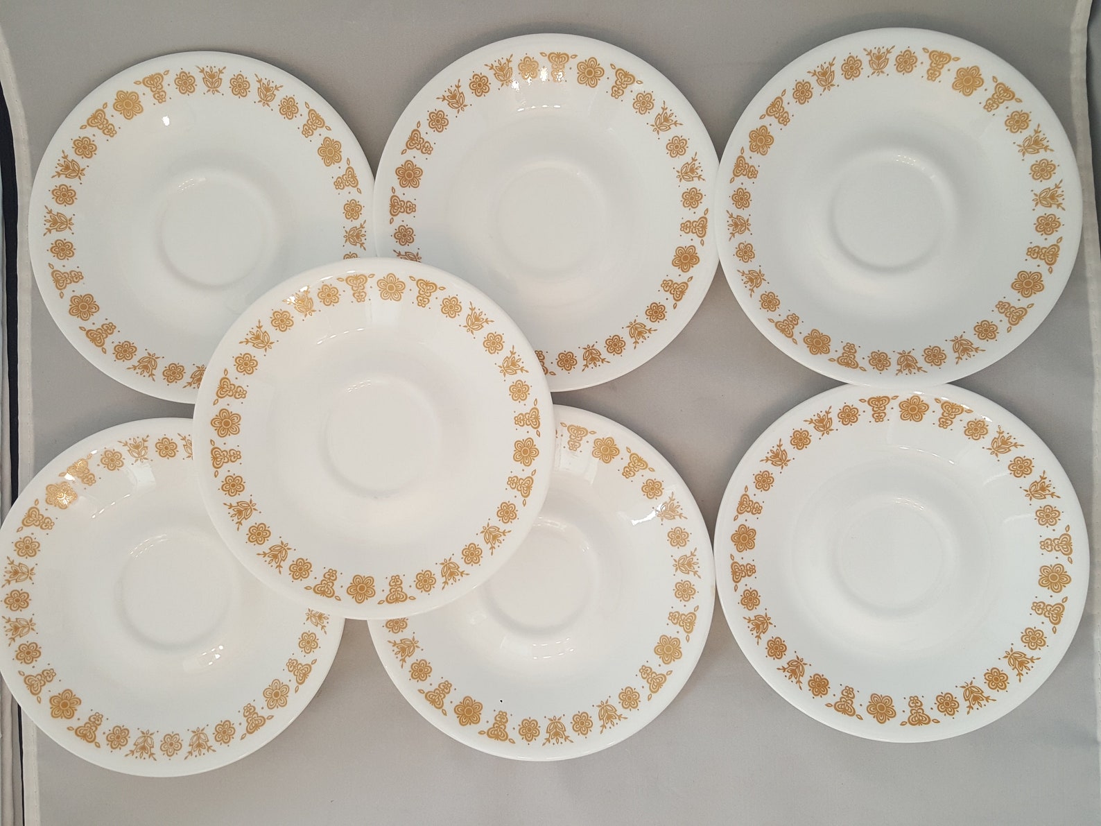 Corelle Butterfly Gold Saucers Livingware by Corning Made in | Etsy