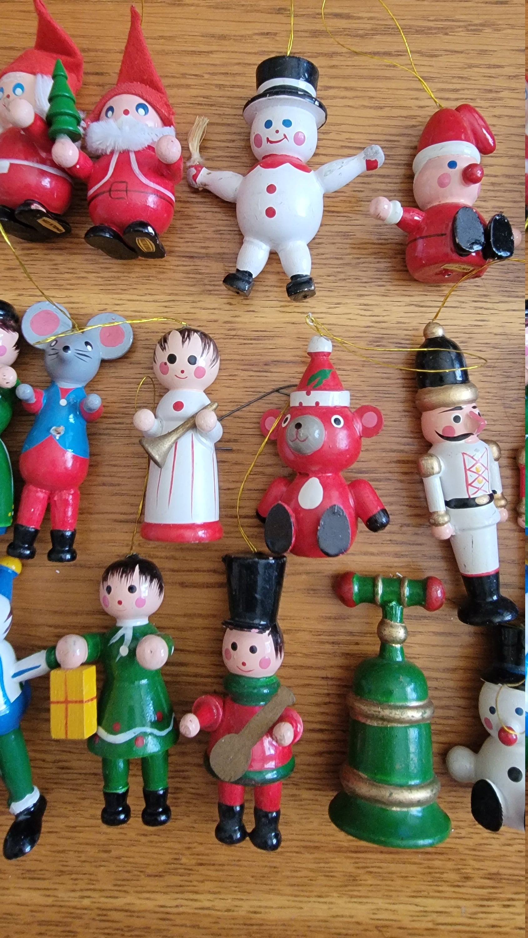 23 Piece Vintage Wooden Ornaments Set Made in Taiwan Christmas Etsy