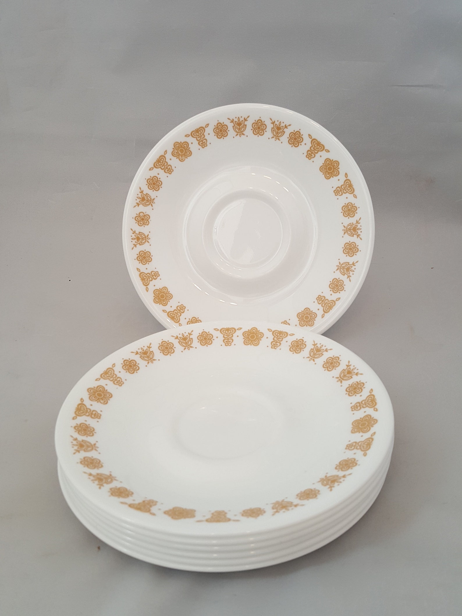 Corelle Butterfly Gold Saucers Livingware by Corning Made in Etsy