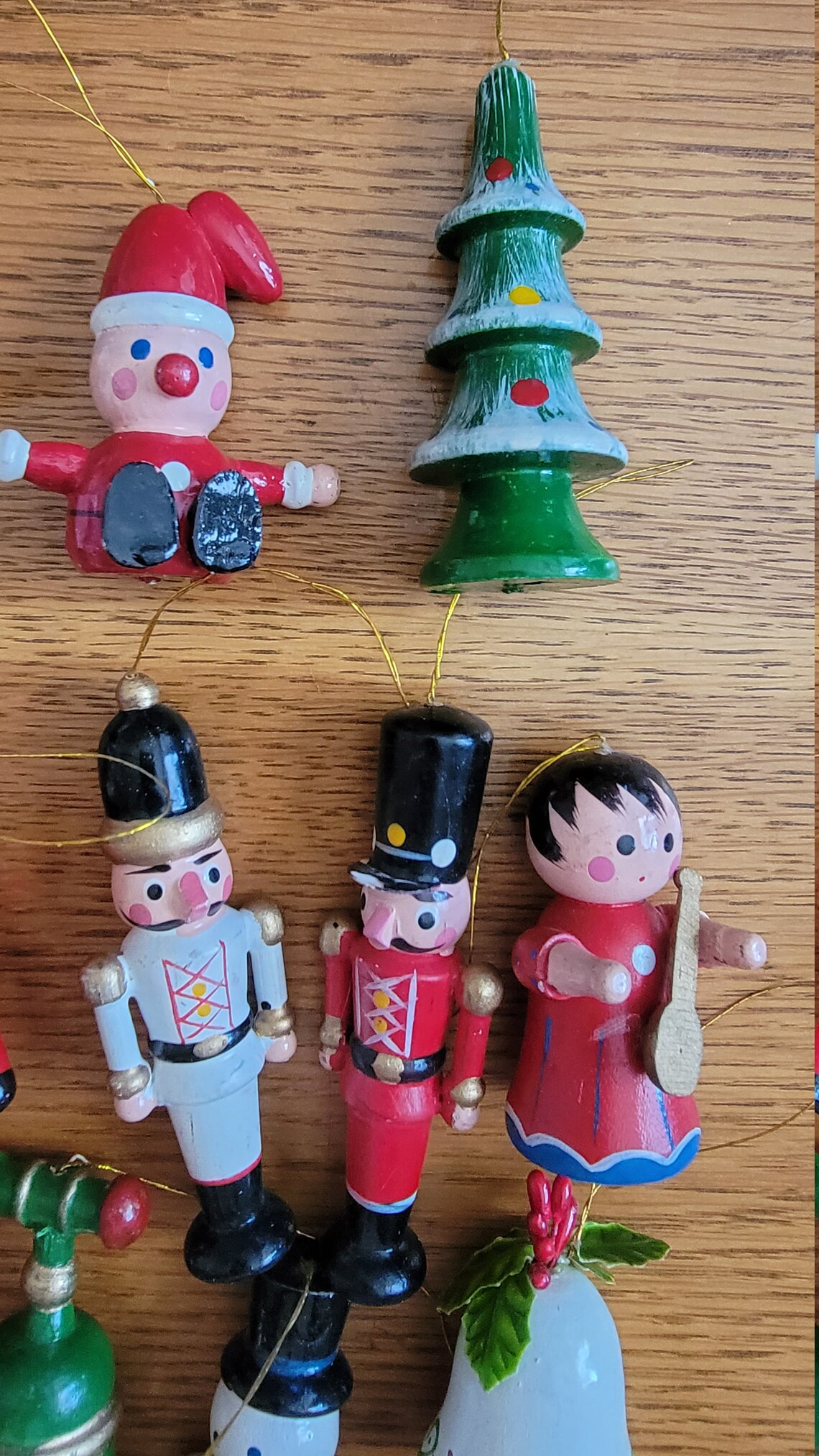23 Piece Vintage Wooden Ornaments Set Made in Taiwan Christmas Etsy