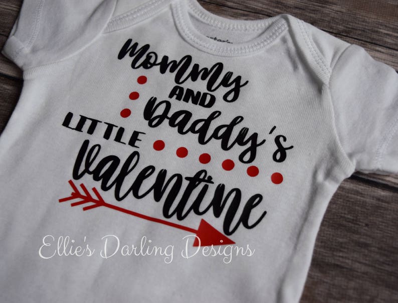 Mommy & Daddys Little Valentine Baby Girl Bodysuit Baby Boy Etsy