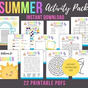 Druckbare SOMMERaktivitäten für Kinder | Sommeraktivitäten zum Ausdrucken | Sommeraktivitäten für Kinder | Sommeraktivitäten | Sofortiger Download