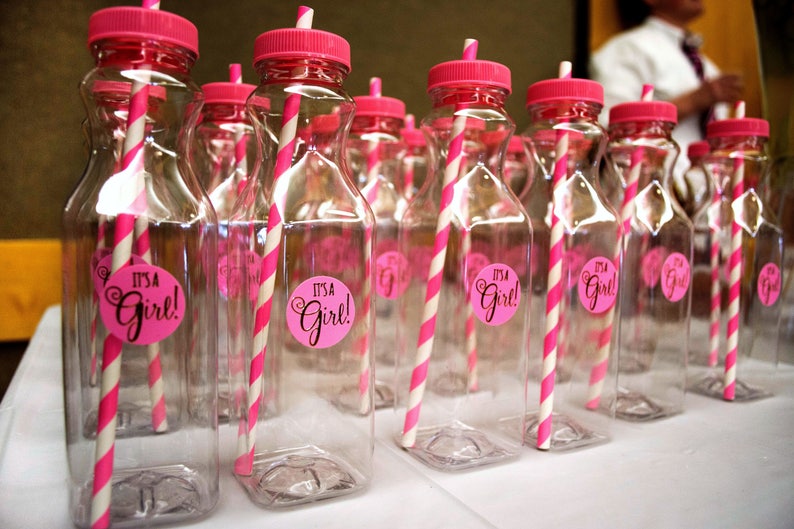 Baby Shower Bottles It S A Girl Drinking Image 0
