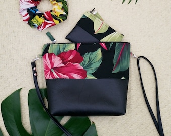 Tropical Handbag and tropical coin purse.
