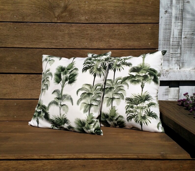 Palm tree cushion cover Coastal cushion Tropical cushion. Etsy