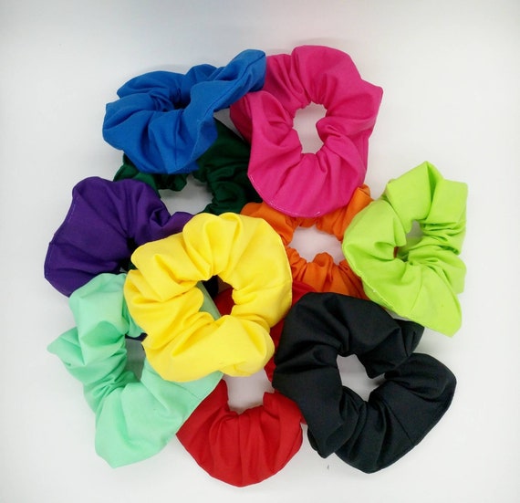Scrunchies Plain Scrunchies Hair Ties Hair Scrunchie Etsy