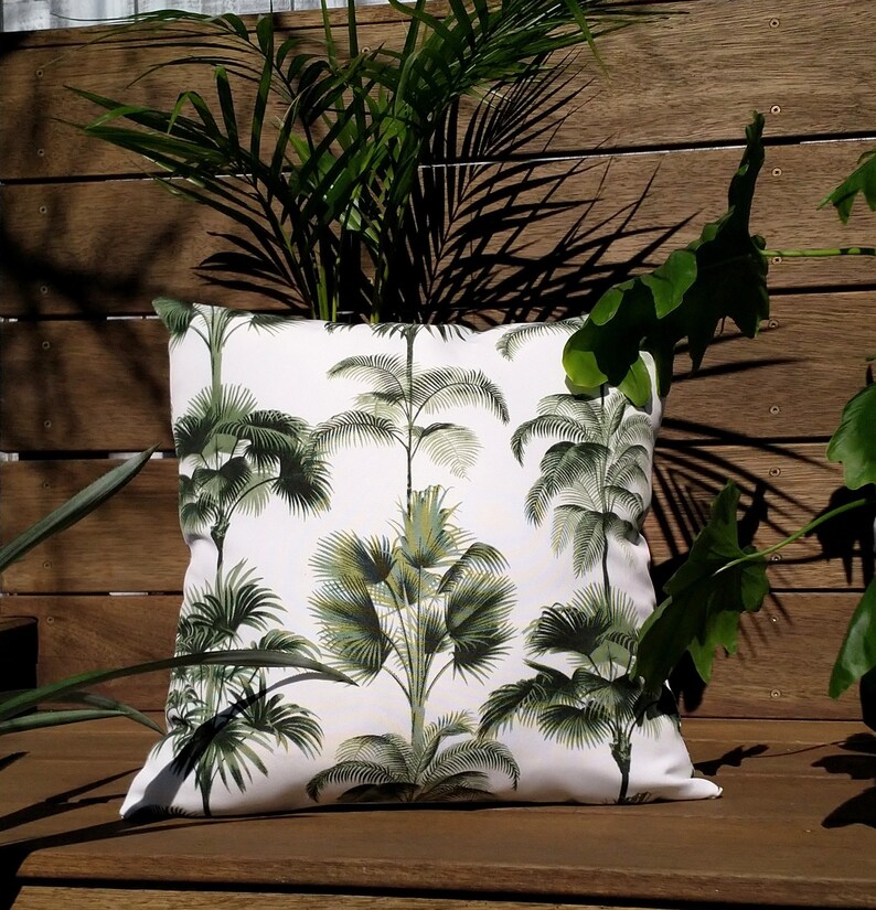 Palm tree cushion cover Coastal cushion Tropical cushion. Etsy