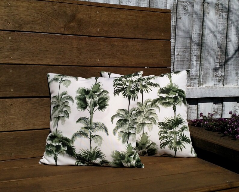 Palm tree cushion cover Coastal cushion Tropical cushion. Etsy