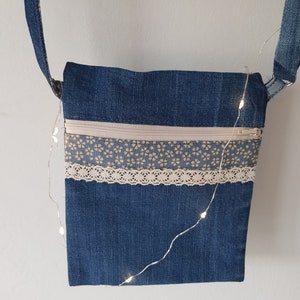 sac en jean Bleu