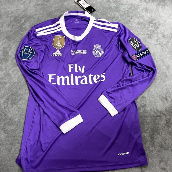 2016-2017 Saison Real Madrid Auswärtstrikot, Nr. 7 Ronaldo Retro-Trikot, Champions League Kurzarm-Fußballtrikot-Set