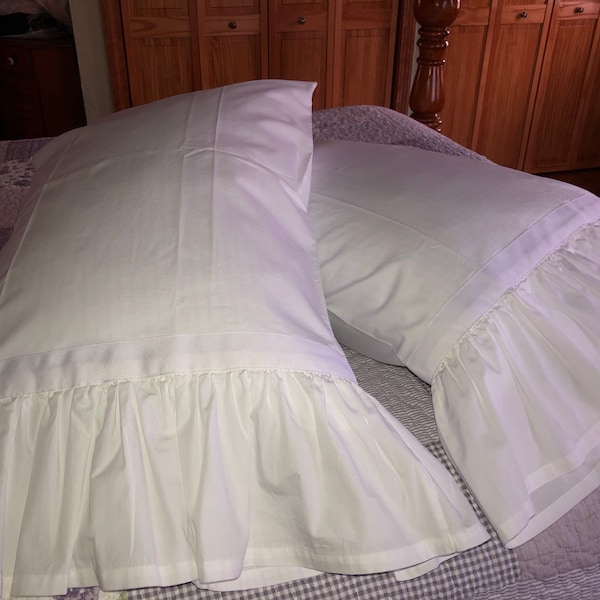 Ruffle Pillow Case Etsy