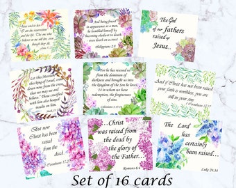 easter bible verses cards scripture memory cards ESV scripture study scripture memory verse cards prayer card printable scripture kids