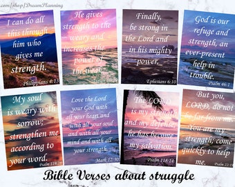 Scripture cards printable Bible journaling bible memory verse cards christian cards encouragement cards bible verse cards Christian Gifts