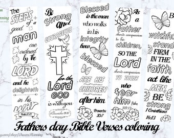 Christian Fathers Day Coloring Pages Bible Bookmarks Journaling Templates Scripture Color Your Own