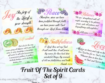 Fruits Of The Spirit Bible Study Tools Prayer Cards Bible Verse Cards Printable Scripture Cards Fruit Of The Spirit For Kids Bible For Kids