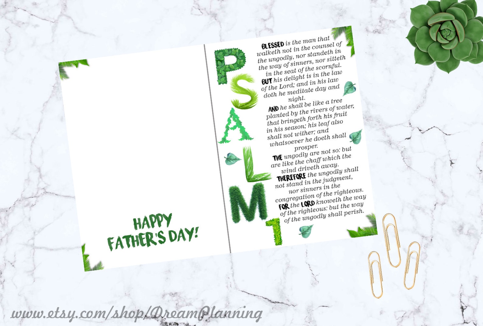 Christian Father's Day Card Printable Bible Verse | Etsy