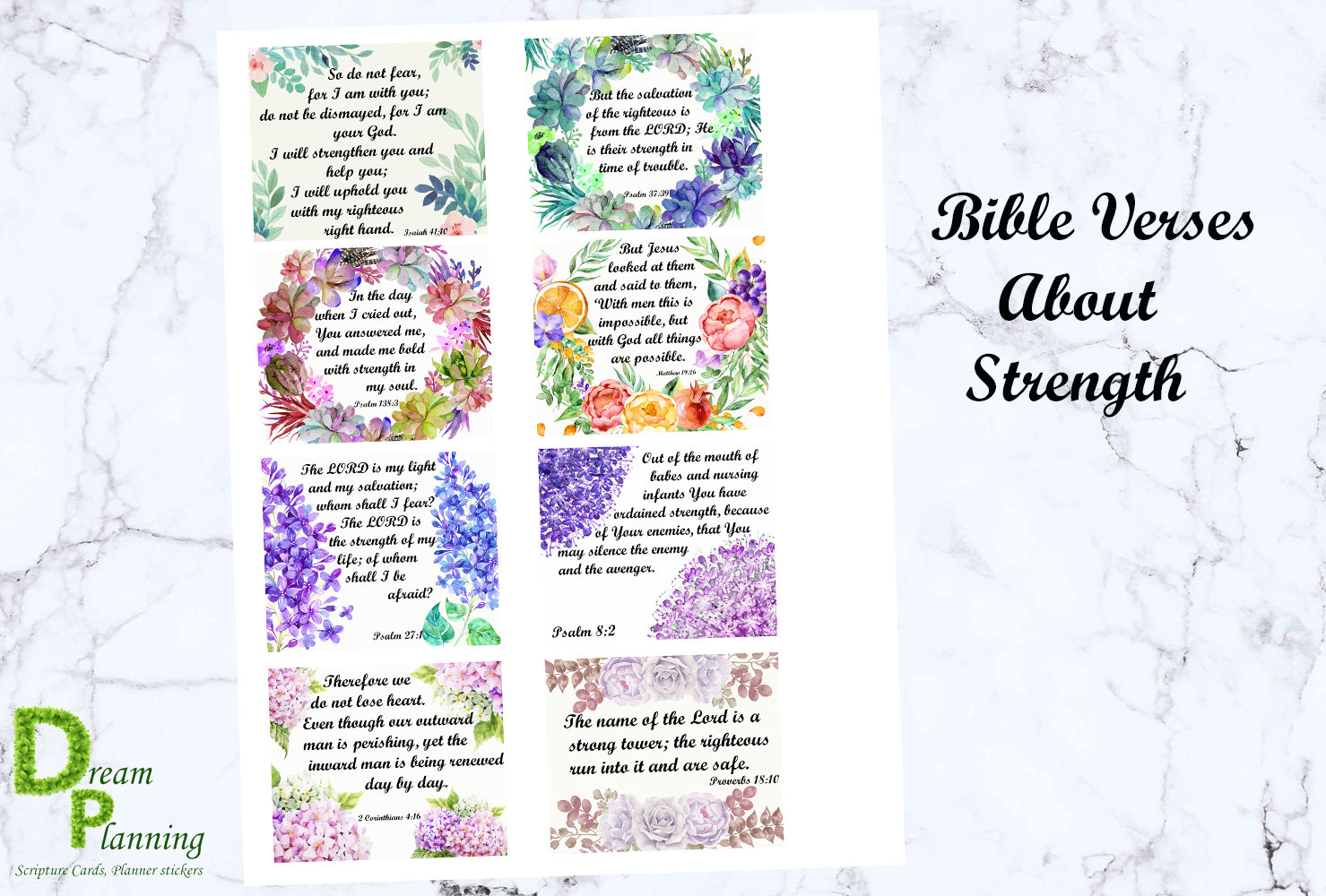 Printable Scripture Memory Cards Bible Memory Verse Cards Bible ...