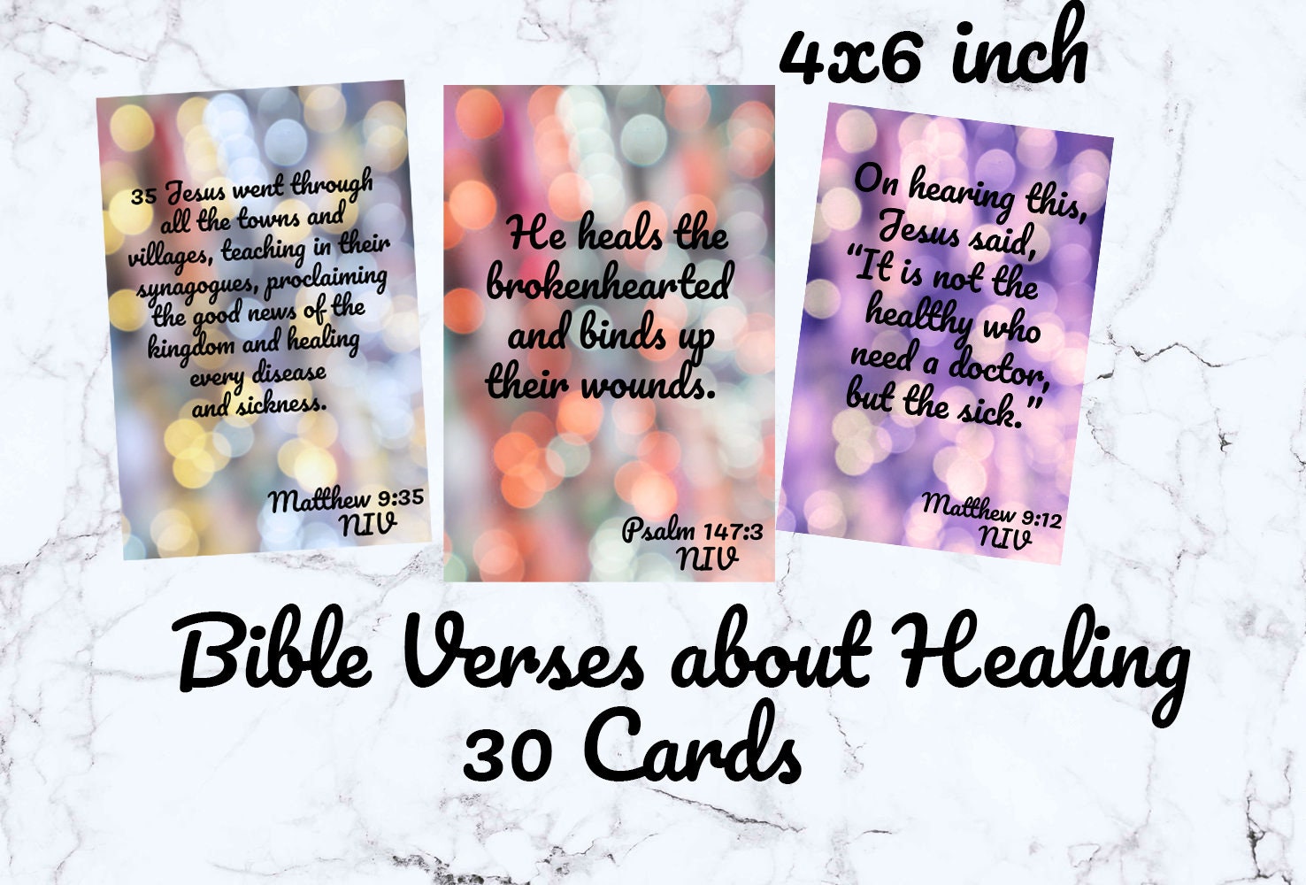 Bible Verses About Healing, Printable Bible Verse Cards, NIV Bible ...