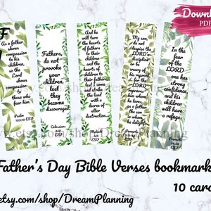 fathers day bible verses bookmarks christian fathers day etsy