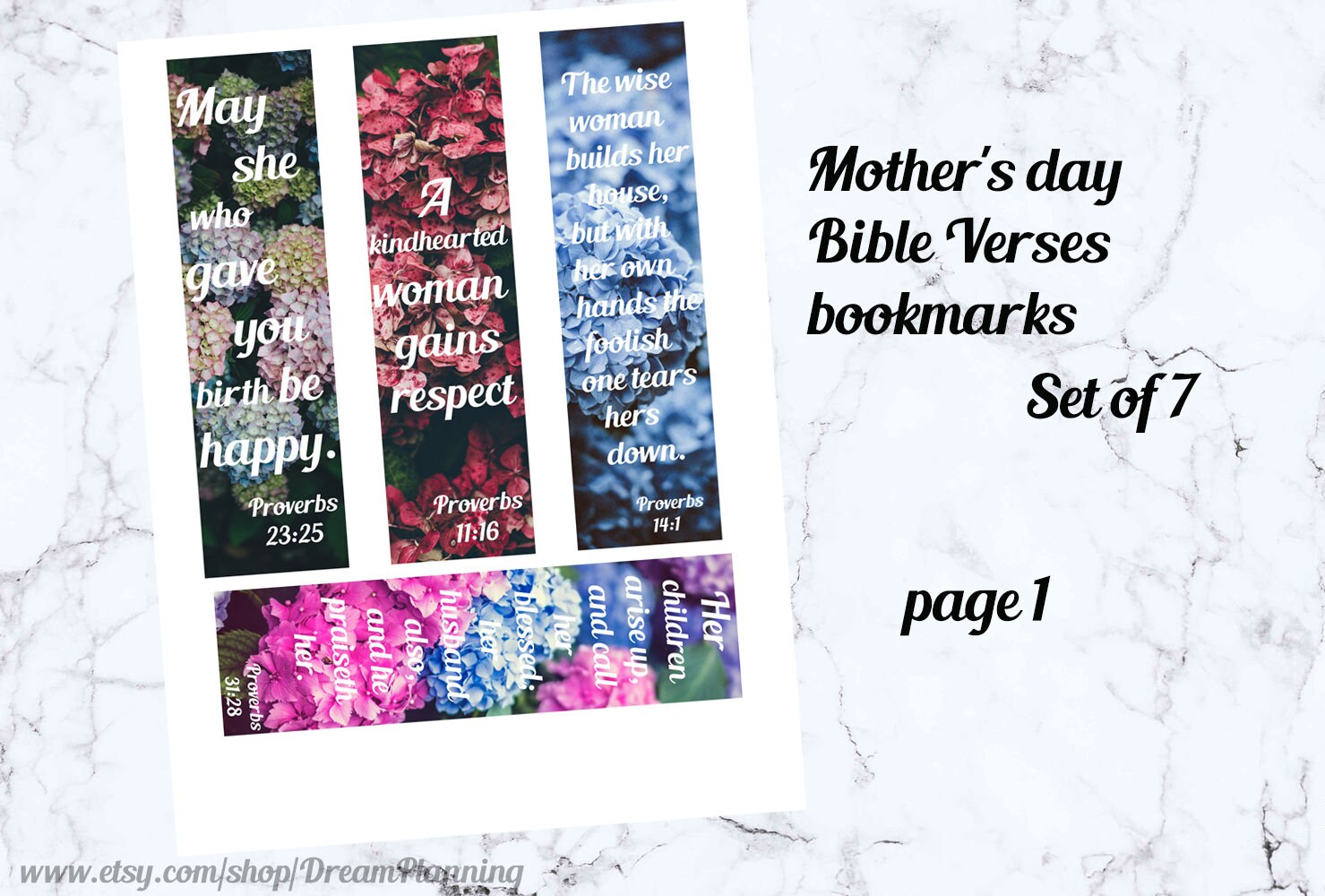 Christian Bookmarks for Women Mother's Day Bible Verses Bookmarks ...