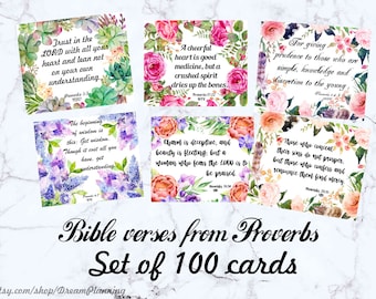 Bible Verse Cards Printable Bible Journaling Cards Scripture Cards Christian Prayer Cards Bible Verses Proverbs Bible Memory Verses Cards