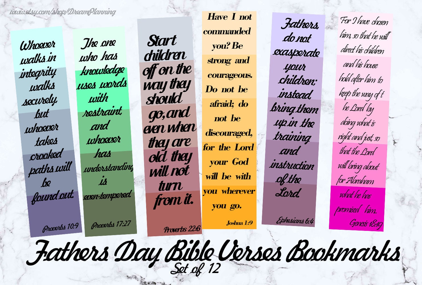 Christian Father's Day Bookmarks Christian Bookmarks Printable Bible ...