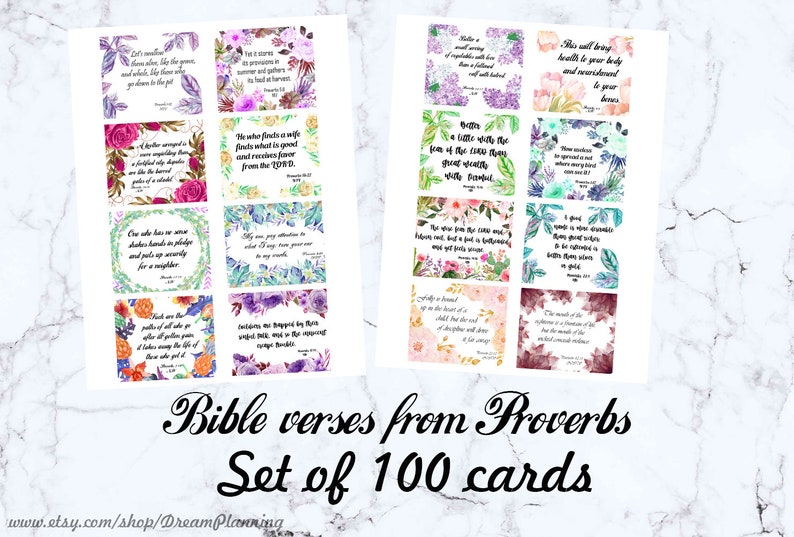 Bible Verse Cards Printable Bible Journaling Cards Scripture Cards ...