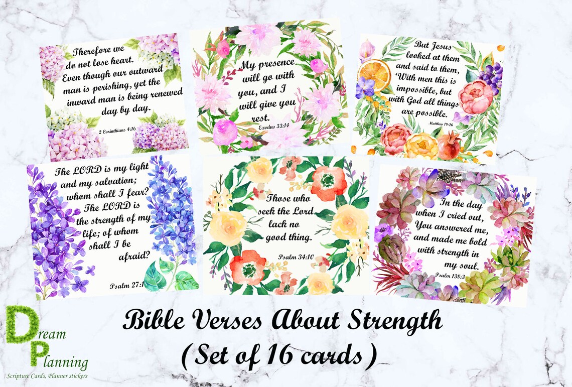 Printable Scripture Memory Cards Bible Memory Verse Cards Bible Journaling Cards Christian Cards ...