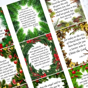 Christmas Bible Verse Print Christmas Scripture Cards Bible Study Cards ...