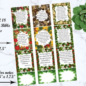 Christmas Bible Verse Print Christmas Scripture Cards Bible Study Cards ...